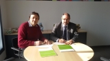 Vall i Mestres en el moment de la signatura de l'acord de renovació (foto: CTT Borges).